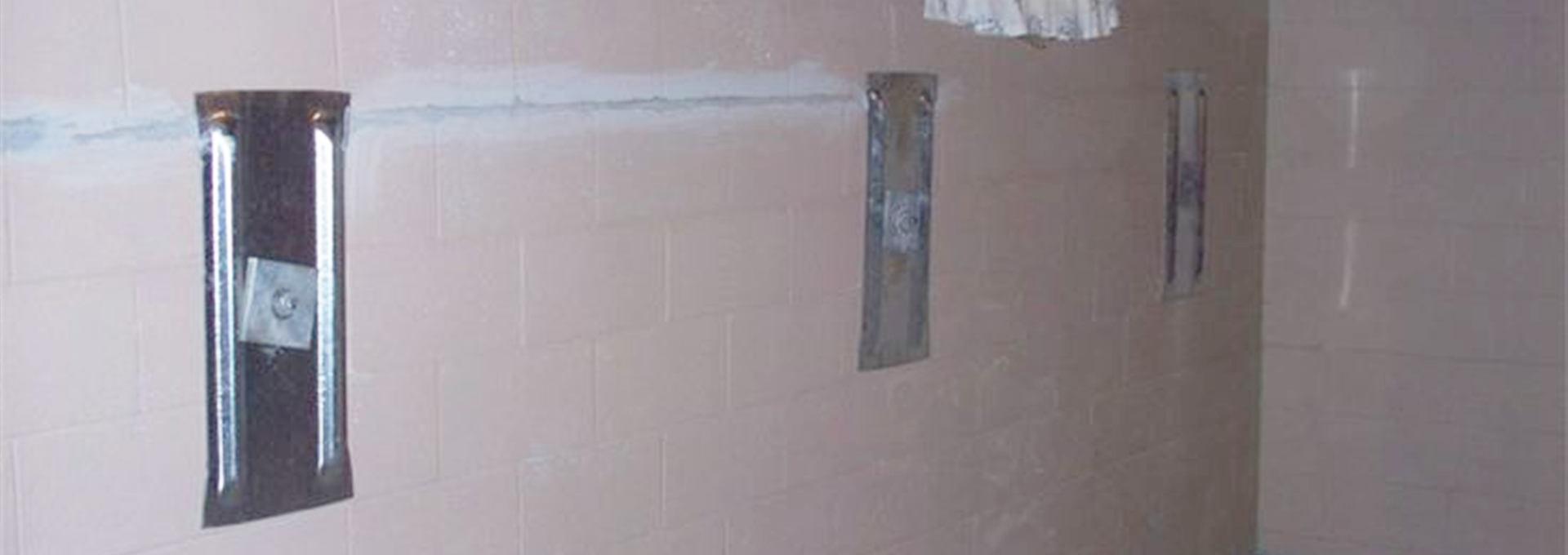 cracked wall with plate